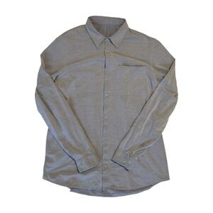 Lululemon Men's Blue Button Front Shirt‎
